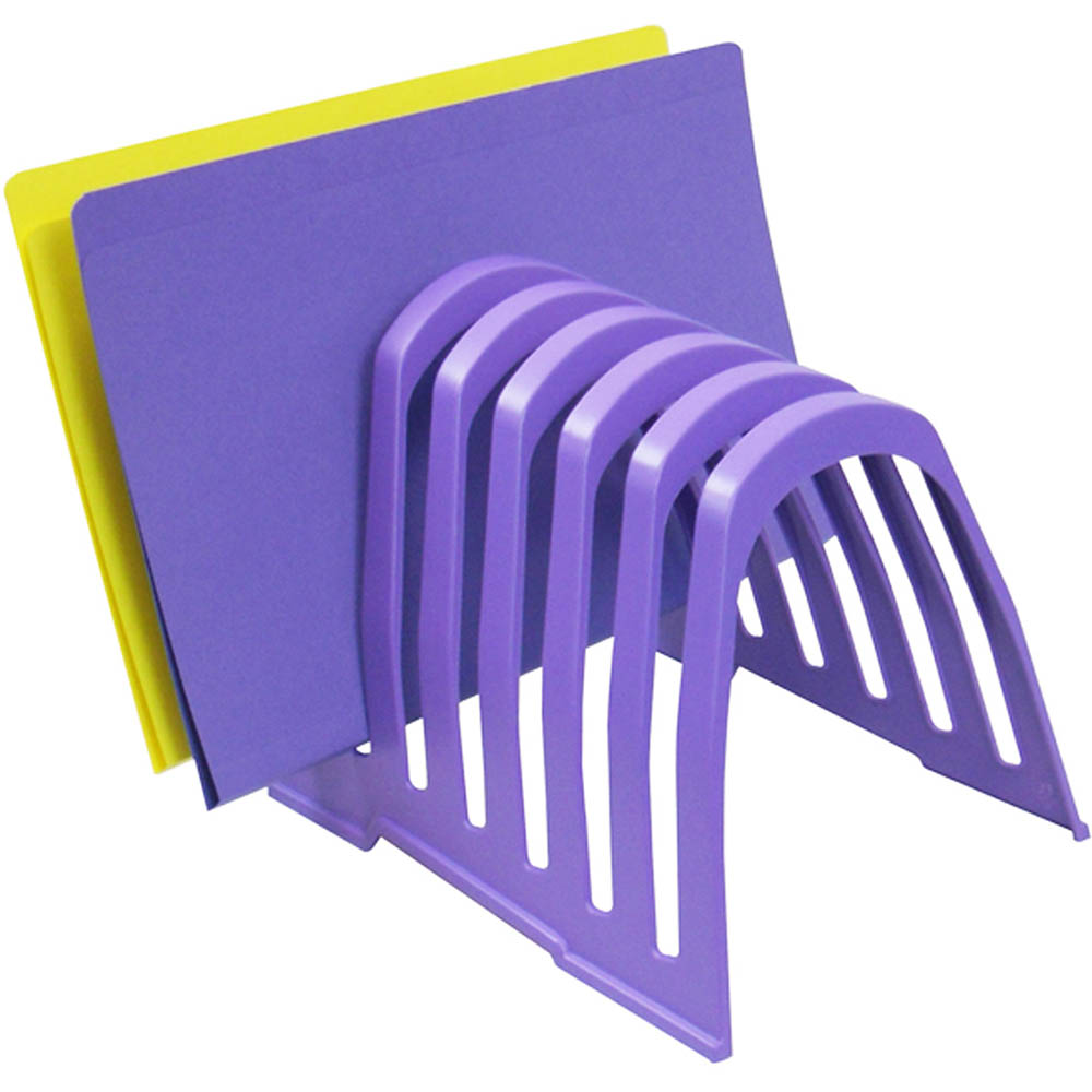 Image for ITALPLAST PLASTIC STEP FILE ORGANISER GRAPE from Our Town & Country Office National