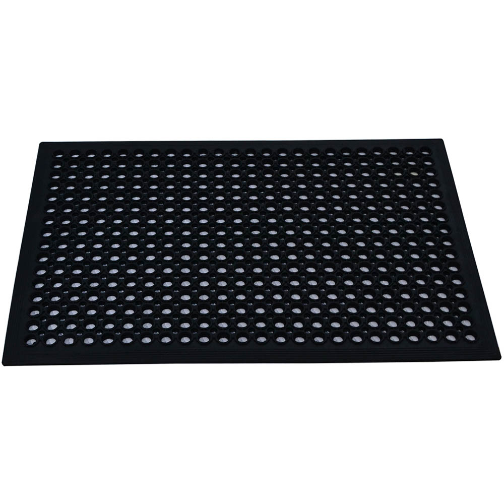 Image for ITALPLAST ANTI-FATIGUE SAFEWALK RUBBER MAT 600 X 900MM BLACK from Axsel Office National