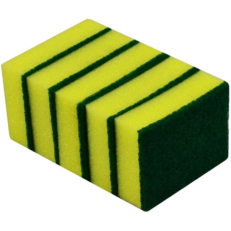 Image for ITALPLAST SCOURER SPONGE GENERAL PURPOSE PACK 5 from Our Town & Country Office National