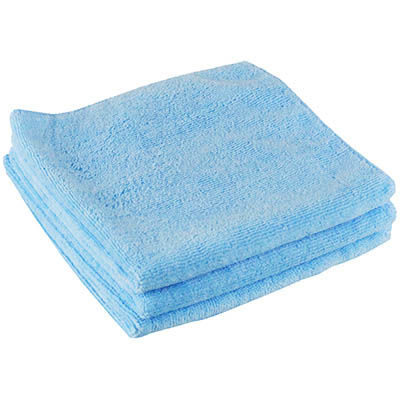 Image for ITALPLAST MICROFIBRE CLOTHS BLUE PACK 3 from Ezi Office Supplies Gold Coast Office National