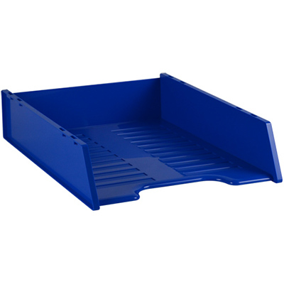 Image for ITALPLAST MULTI FIT DOCUMENT TRAY A4 BLUEBERRY from Ezi Office National Tweed