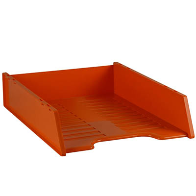 Image for ITALPLAST MULTI FIT DOCUMENT TRAY A4 MANDARIN from Surry Office National
