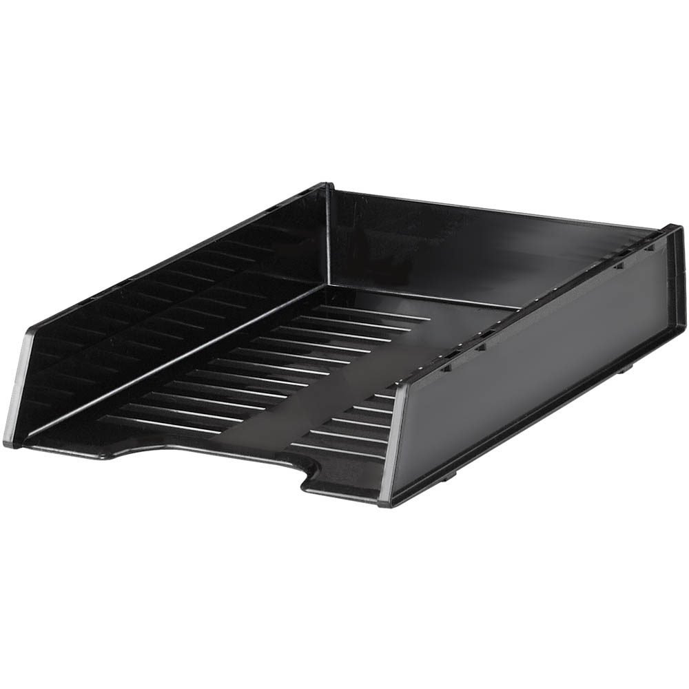 Image for ITALPLAST GREENR RECYCLED MULTI FIT DOCUMENT TRAY A4 BLACK from Aztec Office National Melbourne