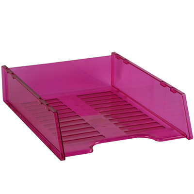 Image for ITALPLAST MULTI FIT DOCUMENT TRAY A4 TINTED PINK from Absolute MBA Office National