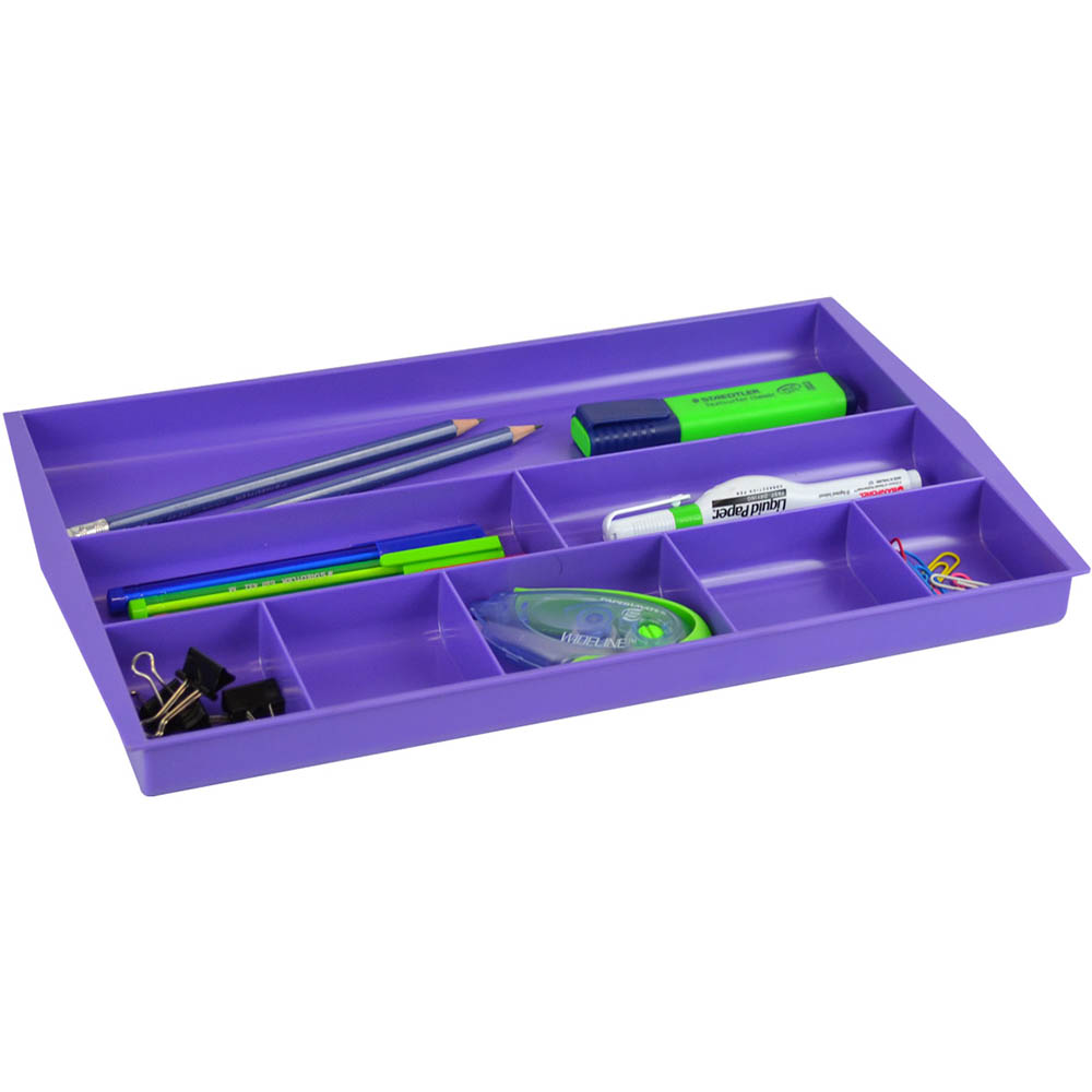 Image for ITALPLAST DRAWER TIDY 8 COMPARTMENT GRAPE from Mackay Business Machines (MBM) Office National