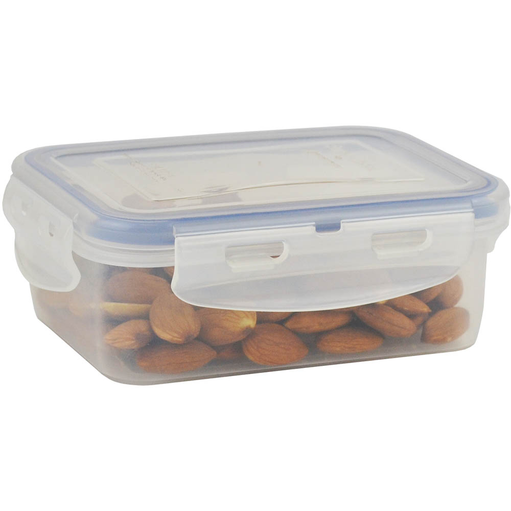 Image for ITALPLAST AIR LOCK FOOD CONTAINER 350ML CLEAR from Discount Office National