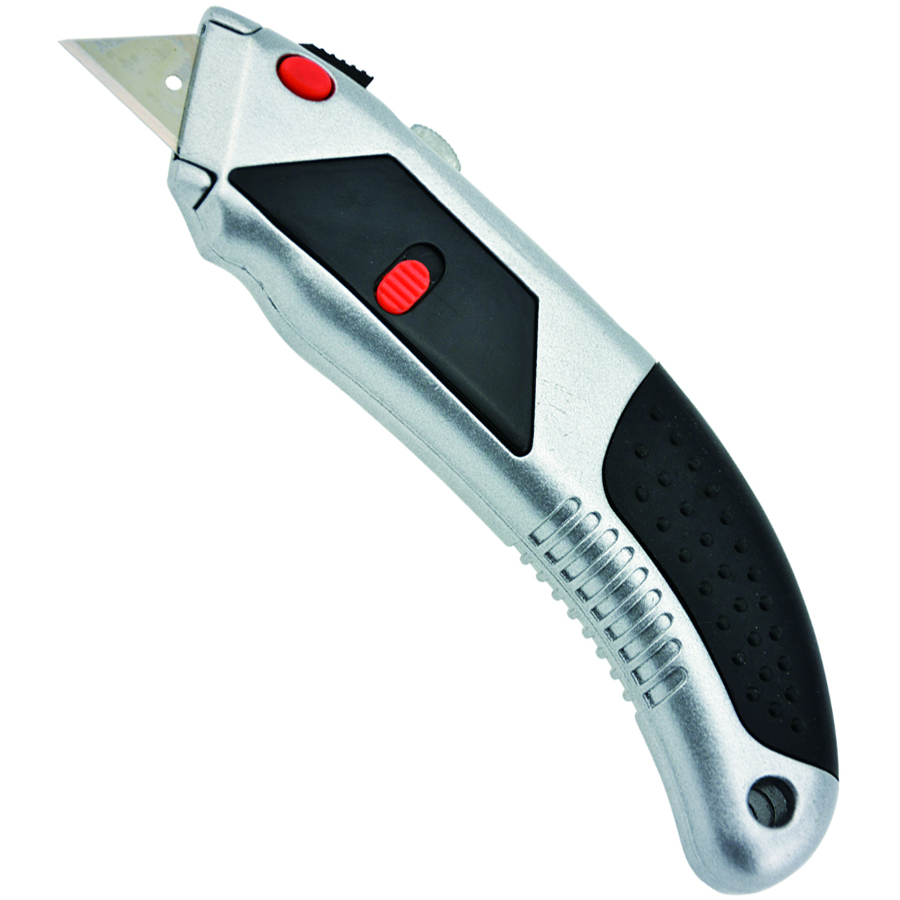 Image for ITALPLAST I852 PREMIUM UTILITY KNIFE SILVER/BLACK from Office National