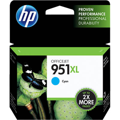 Image for HP CN046AA 951XL INK CARTRIDGE HIGH YIELD CYAN from Angletons Office National