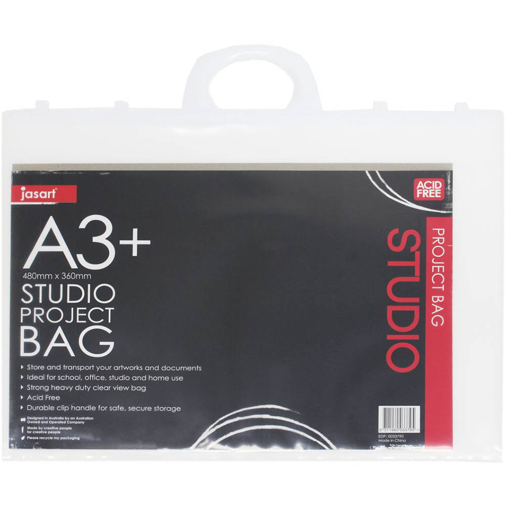 Image for JASART STUDIO PROJECT BAG A3+ CLEAR from Office National Port Augusta