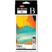jasart byron oil paint 12ml assorted pack 12