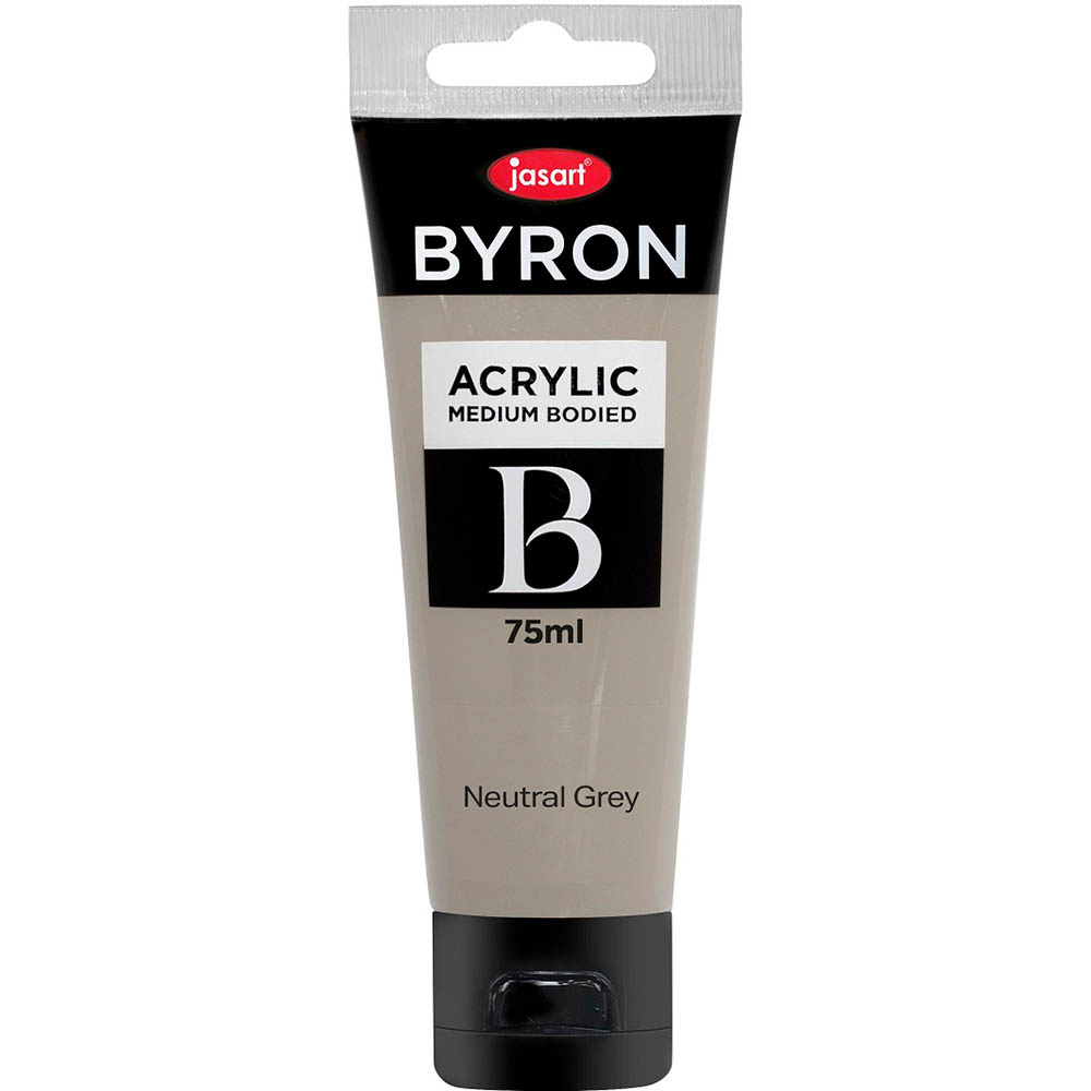 Image for JASART BYRON ACRYLIC PAINT 75ML NEUTRAL GREY from Office National Hobart