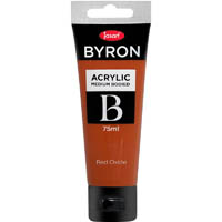 jasart byron acrylic paint 75ml red oxide
