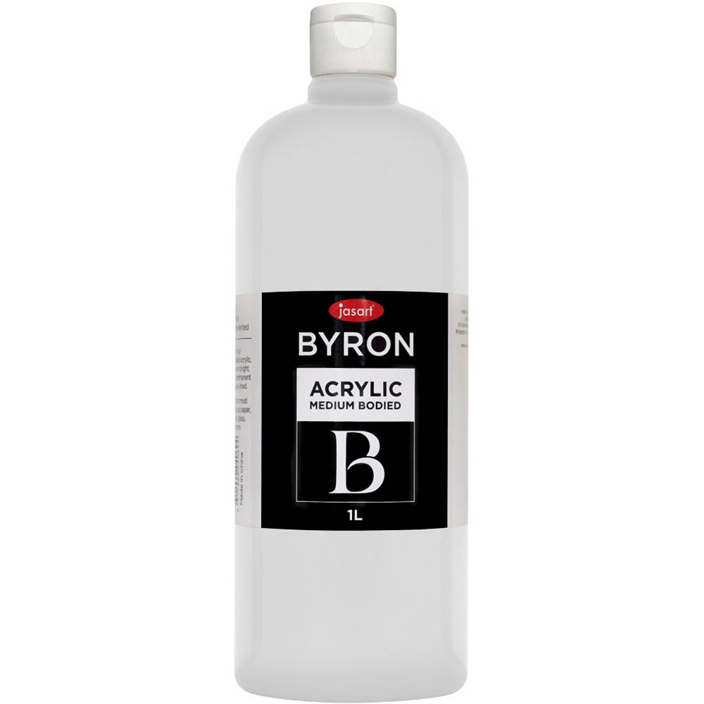 Image for JASART BYRON ACRYLIC PAINT 1 LITRE WHITE from Emerald Office Supplies Office National