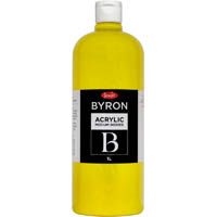 jasart byron acrylic paint 1 litre cool yellow