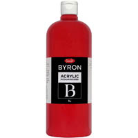 jasart byron acrylic paint 1 litre cool red