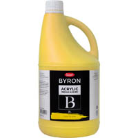 jasart byron acrylic paint 2 litre cool yellow