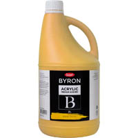 jasart byron acrylic paint 2 litre warm yellow