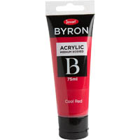 jasart byron acrylic paint 75ml cool red