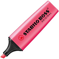 stabilo boss highlighter chisel pink