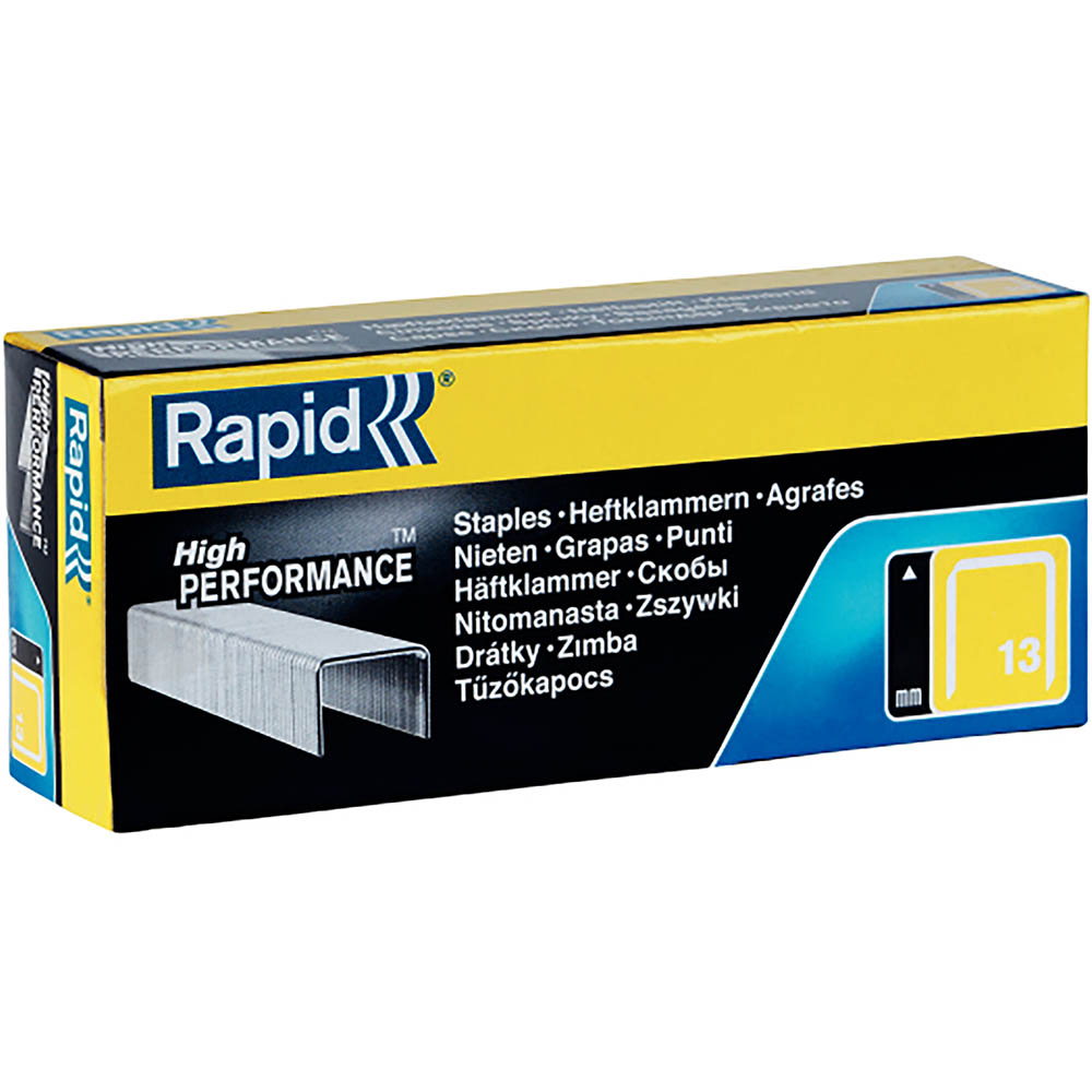 Image for RAPID HIGH PERFORMANCE STAPLES 13/6 BOX 5000 from Aztec Office National