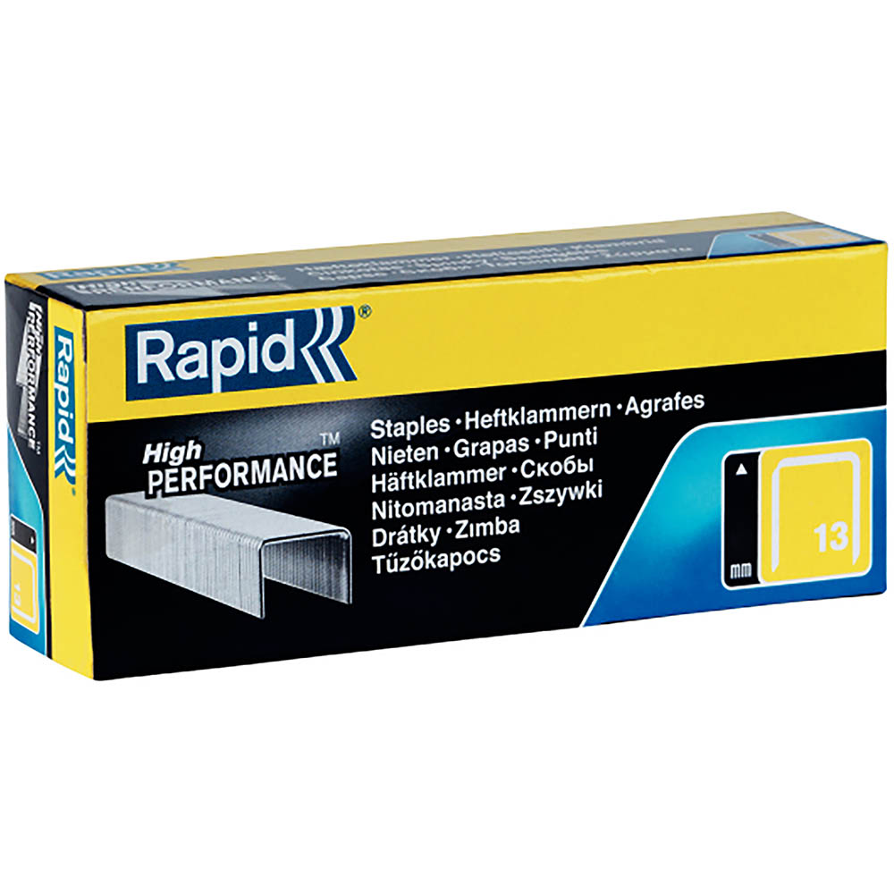 Image for RAPID HIGH PERFORMANCE STAPLES 13/8 BOX 5000 from BACK 2 BASICS & HOWARD WILLIAM OFFICE NATIONAL