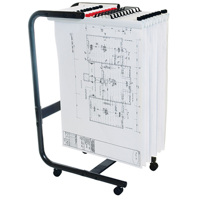 Image for PLANHORSE MOBILE TROLLEY 10 CLAMP CAPACITY A1 BLACK from Office National Sydney Stationery