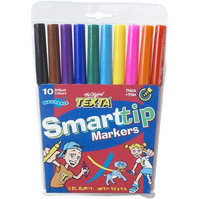Image for TEXTA SMARTTIP COLOURING MARKER ASSORTED WALLET 10 from OFFICE NATIONAL CANNING VALE