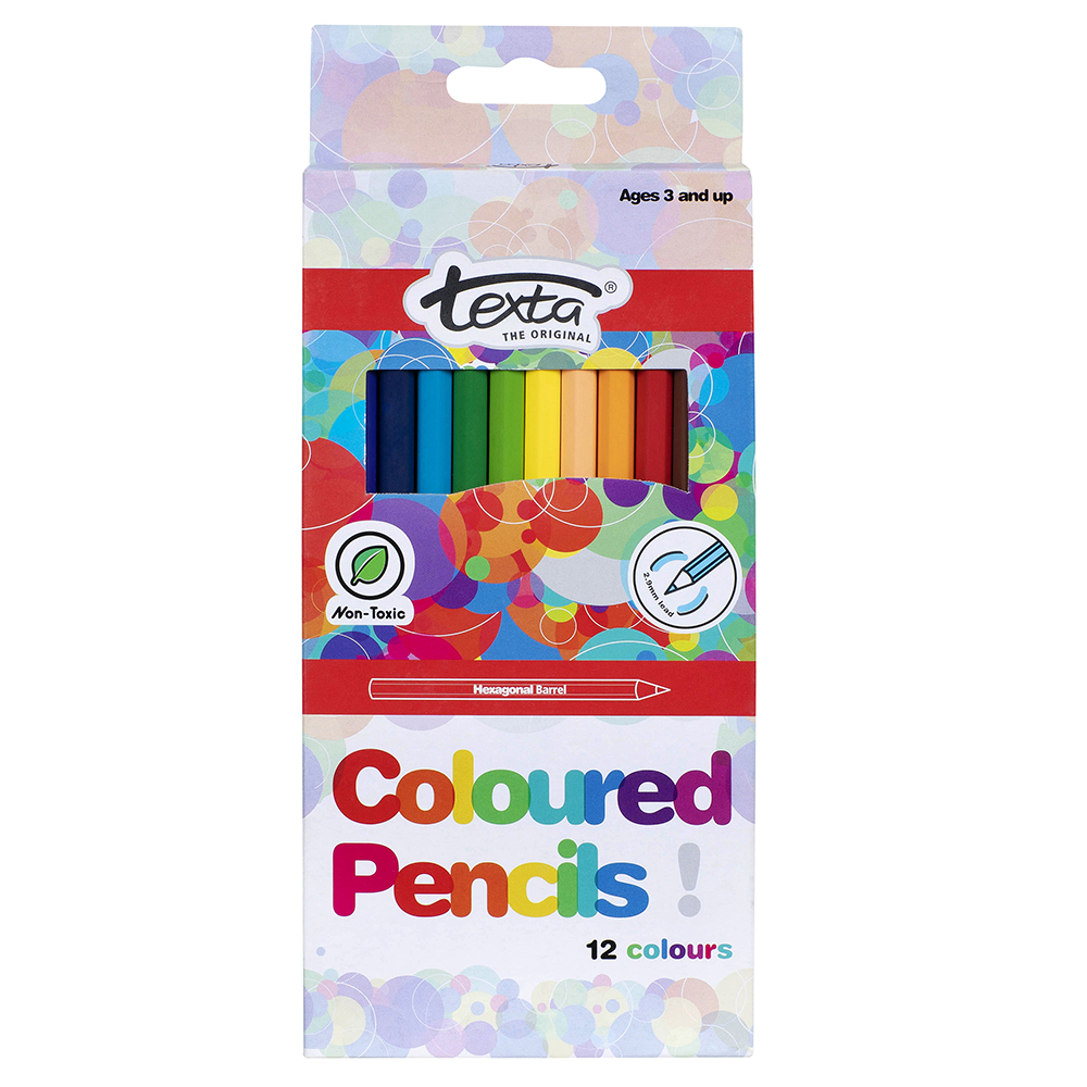 Image for TEXTA COLOURED PENCILS ASSORTED PACK 12 from Office National Hobart