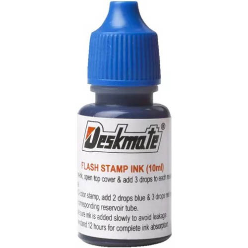 Image for DESKMATE STAMP PAD INK REFILL 10ML BLUE from Express Office National