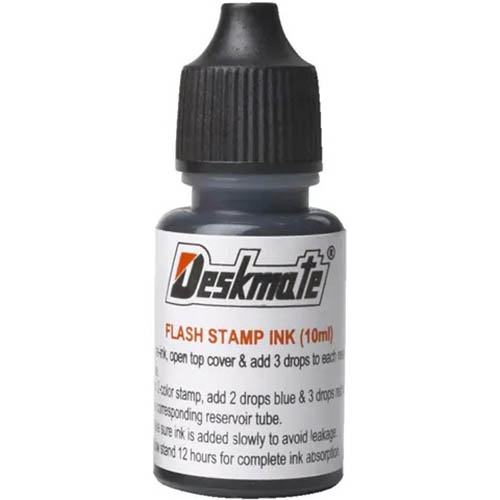 Image for DESKMATE STAMP PAD INK REFILL 10ML BLACK from Paul John Office National