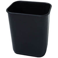 jastek plastic rectangular waste bin 39 litre black