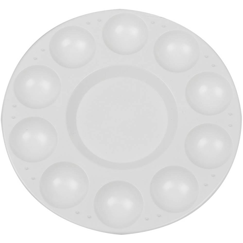 Image for JASART PAINT PALETTE ROUND PLASTIC 10-WELL WHITE from Office National Capalaba