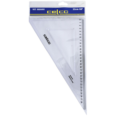 Image for CELCO SET SQUARE 60 DEGREES 320MM CLEAR from Ezi Office National Tweed