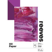 reeves oil paper pad 240gsm 12 sheets a4
