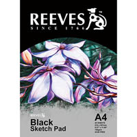 reeves sketch pad 140gsm 20 sheets a4 black