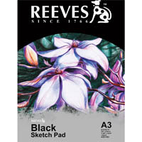 reeves sketch pad 140gsm 20 sheets a3 black