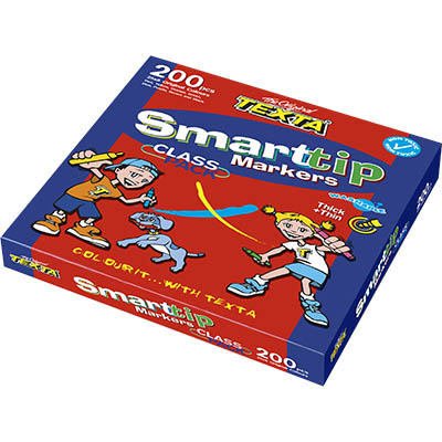 Image for TEXTA SMARTTIP COLOURING MARKERS ASSORTED CLASSPACK 200 from OFFICE NATIONAL CANNING VALE