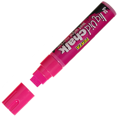 Image for TEXTA JUMBO LIQUID CHALK MARKER WET WIPE CHISEL 15MM PINK from Aztec Office National
