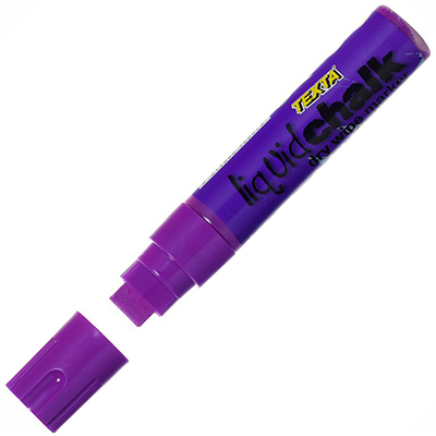 Image for TEXTA JUMBO LIQUID CHALK MARKER WET WIPE CHISEL 15MM PURPLE from Office National Capalaba