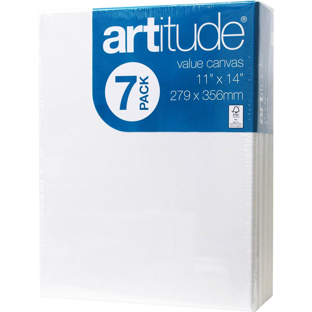 Image for ARTITUDE PAINT CANVAS 11 X 14 INCH WHITE PACK 7 from PaperChase Office National