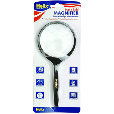Image for HELIX MAGNIFYING GLASS 75MM BLACK from OFFICE NATIONAL CANNING VALE