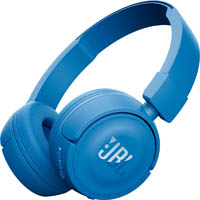 jbl t450bt wireless on-ear headphones blue