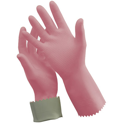 Image for OATES SILVER LINED RUBBER GLOVES SIZE 8 PINK from PaperChase Office National