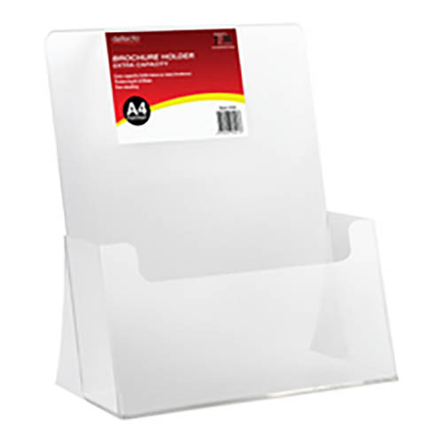 Image for DEFLECTO BROCHURE HOLDER EXTRA CAPACITY FREE-STANDING A4 CLEAR from Office National