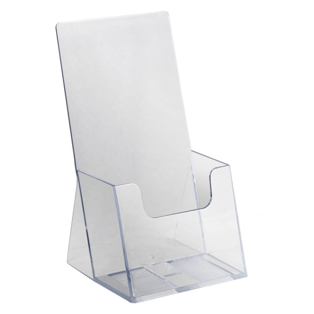 Image for DEFLECTO BROCHURE HOLDER EXTRA CAPACITY FREE-STANDING DL CLEAR from Surry Office National