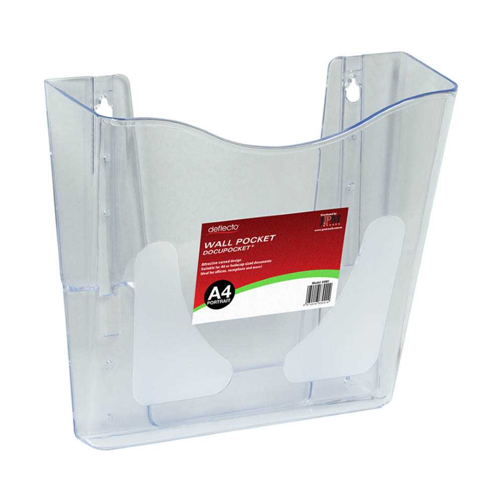 Image for DEFLECTO DOCUPOCKET WALL POCKET PORTRAIT A4 CLEAR from Axsel Office National