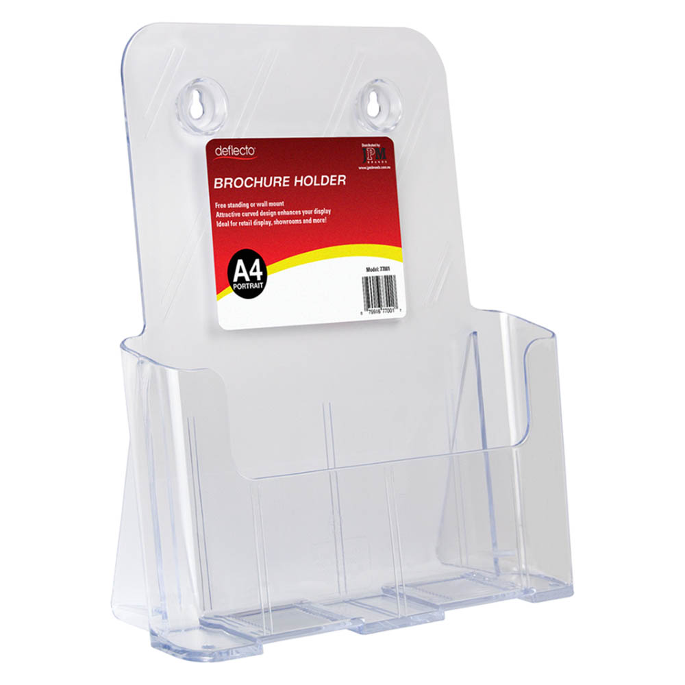 Image for DEFLECTO BROCHURE HOLDER A4 CLEAR from SBA Office National - Darwin