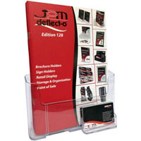 deflecto brochure holder with business card holder a4 clear