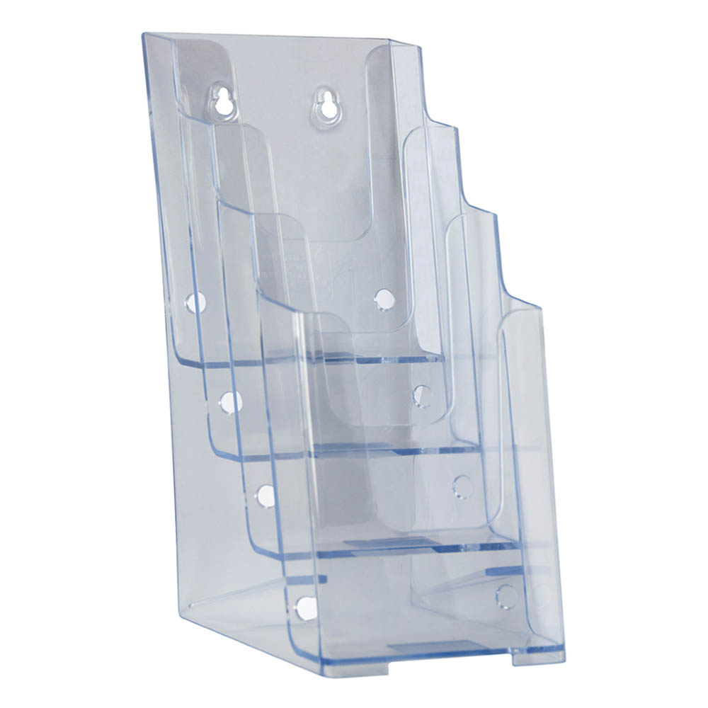 Image for DEFLECTO BROCHURE HOLDER 4-TIER DL CLEAR from Copylink Office National