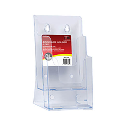 Image for DEFLECTO BROCHURE HOLDER 2-TIER DL CLEAR from Aztec Office National